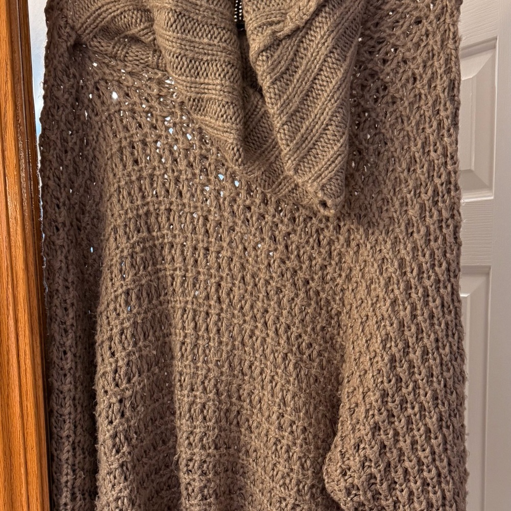Express Taupe Cowl Neck Sweater